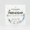 Morse Code Bracelet | FRIENDSHIP Mother of Pearl & Blue Lace Agate