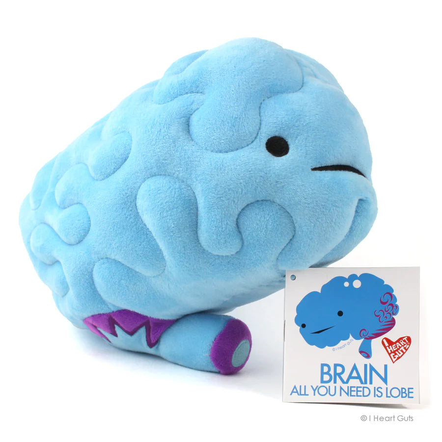 Brain Plush - All You Need Is Lobe - Plush Organ Stuffed Toy Pillow