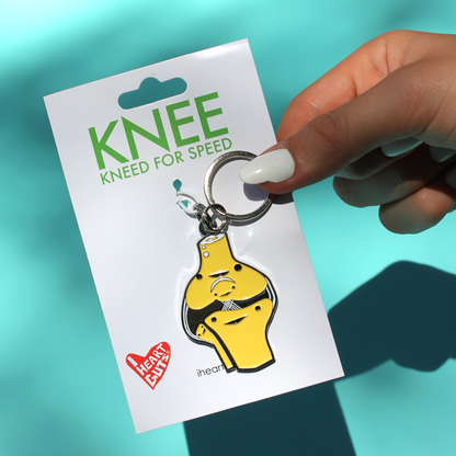 Knee Enamel Keychain - Kneed for Speed