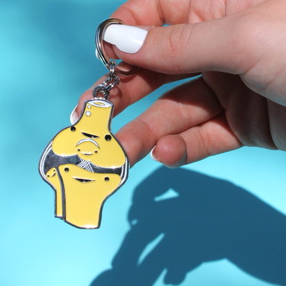 Knee Enamel Keychain - Kneed for Speed