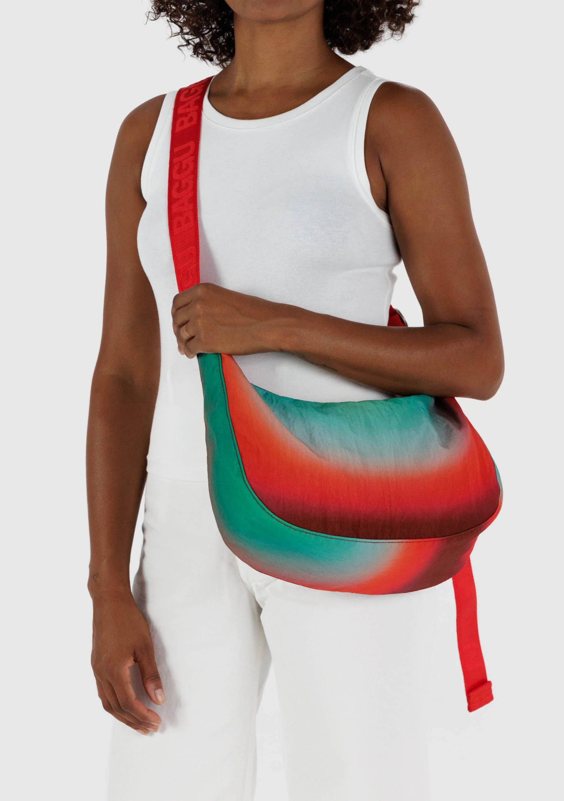 Medium Nylon Crescent Bag