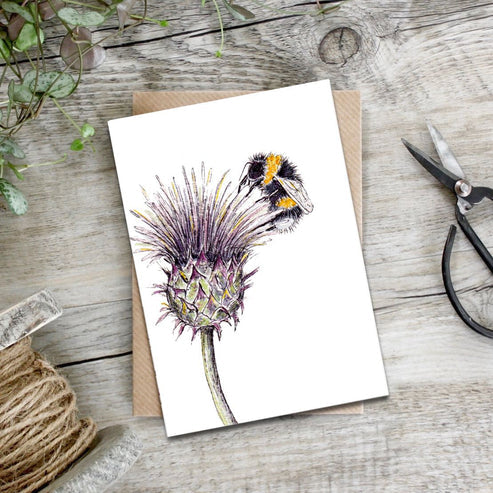 Thistle & Bee Card