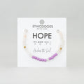 Morse Code Bracelet | HOPE  Pink Aventurine & Bright Lilac