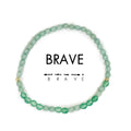 Morse Code Bracelet | BRAVE  Emerald Quartz & Green Aventurine