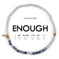 3mm Morse Code Bracelet | ENOUGH- Moonstone and Lapis