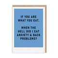 Anxiety and Back Problems Greeting Card