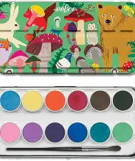 12 Watercolors and a brush