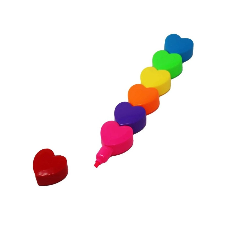Rainbow Hearts Highlighters