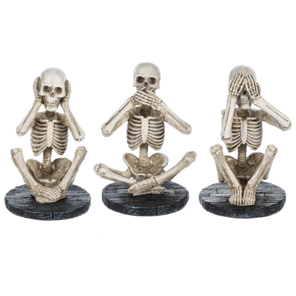 Hear No, See No Speak No Skeleton