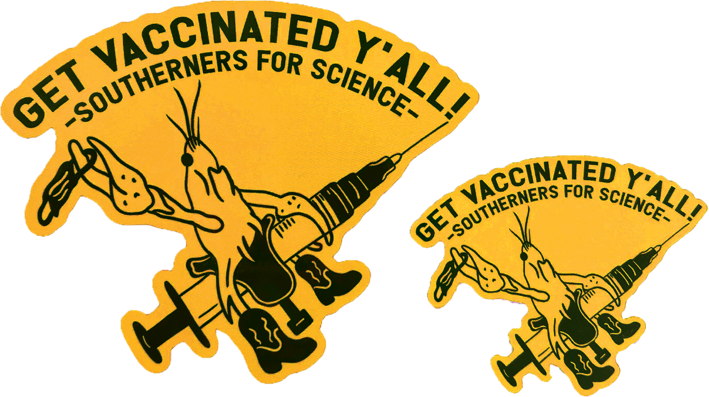 Get Vaxxed Crawfish Sticker