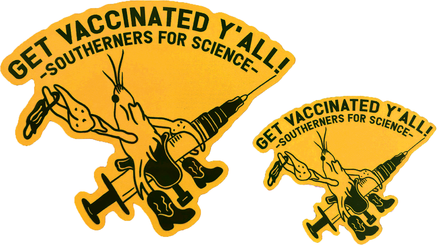 Get Vaxxed Crawfish Sticker