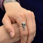 Raven skull Ring