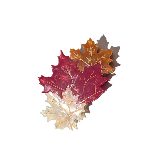 Hand-painted Maple Leaves Claw Hair Clip | Eco-Friendly