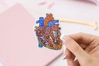 Anatomy Heart Glitter Sticker