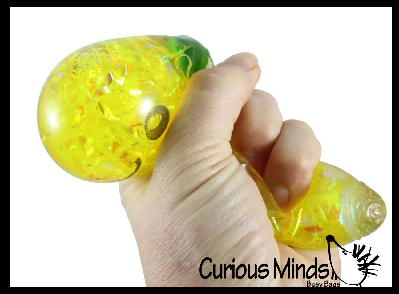 Banana Water and Sparkle Filled Squeeze Stress Ball  