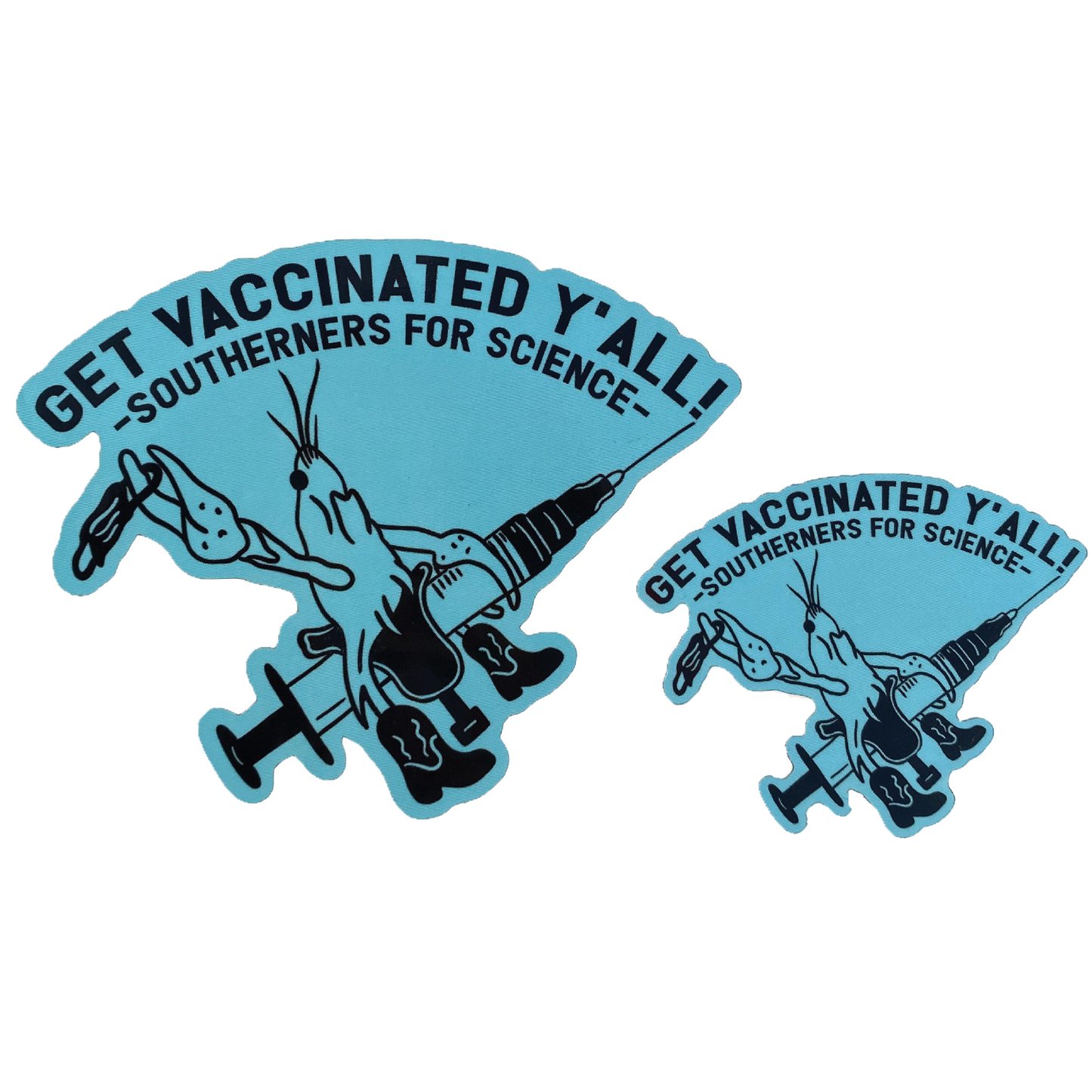 Get Vaxxed Crawfish Sticker