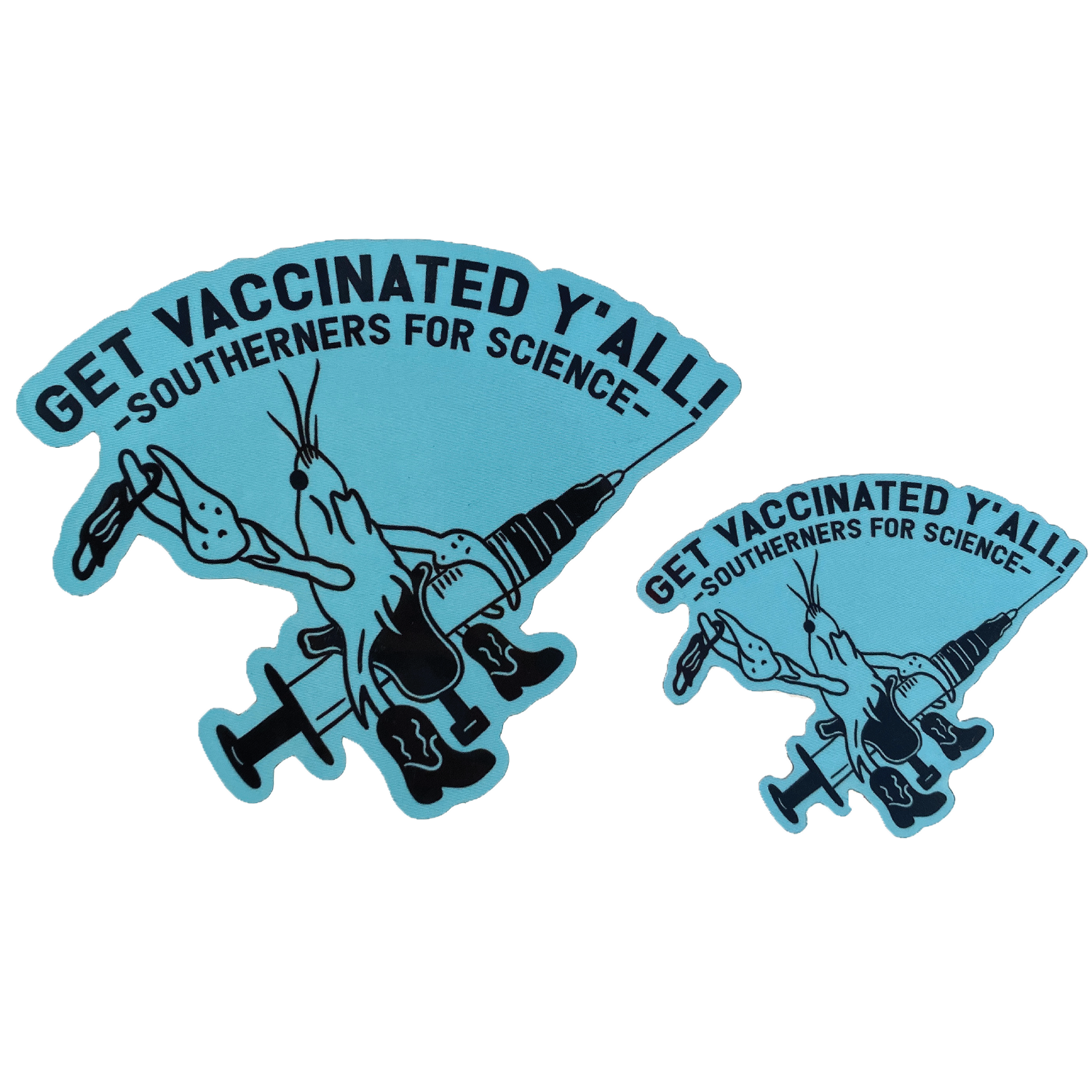 Get Vaxxed Crawfish Sticker