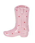 Mini Polka Dot Pink Boot Vase