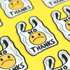 No Thanks Plastic Bag Protect The Planet Vinyl Sticker