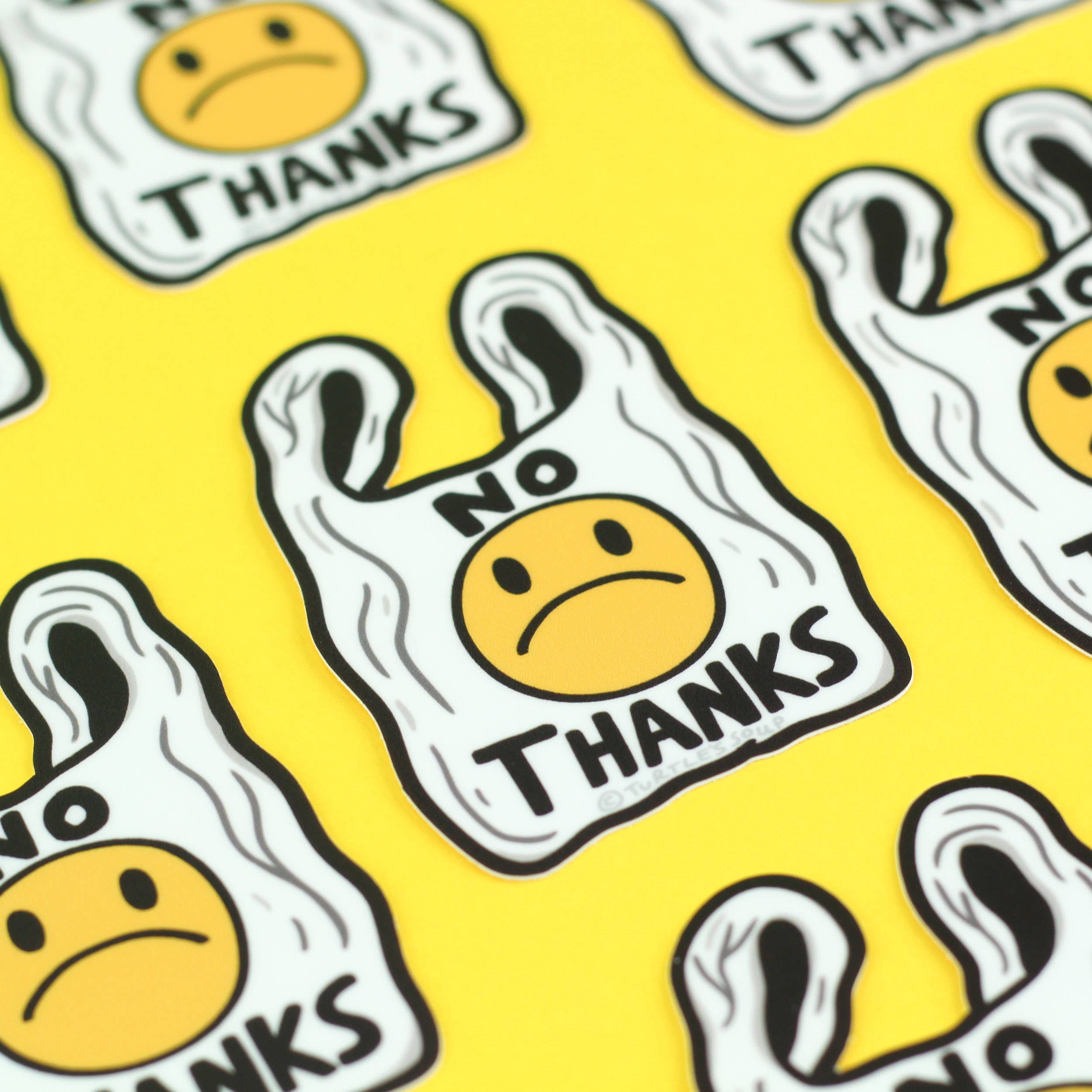 No Thanks Plastic Bag Protect The Planet Vinyl Sticker