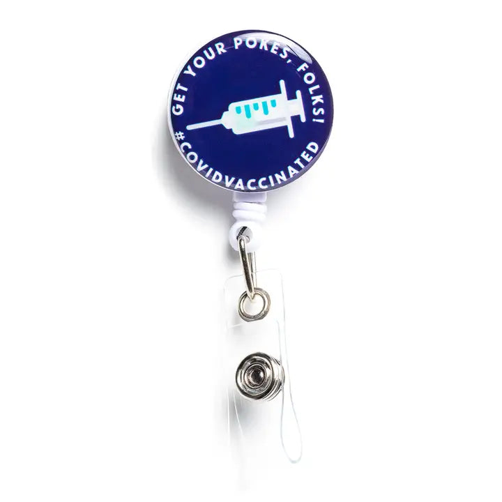 Covid Vaccinated - Nurse Badge Reel Holder
