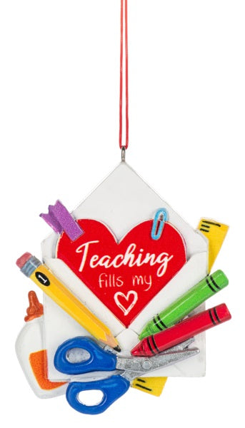 Teaching Fills My Heart Ornament