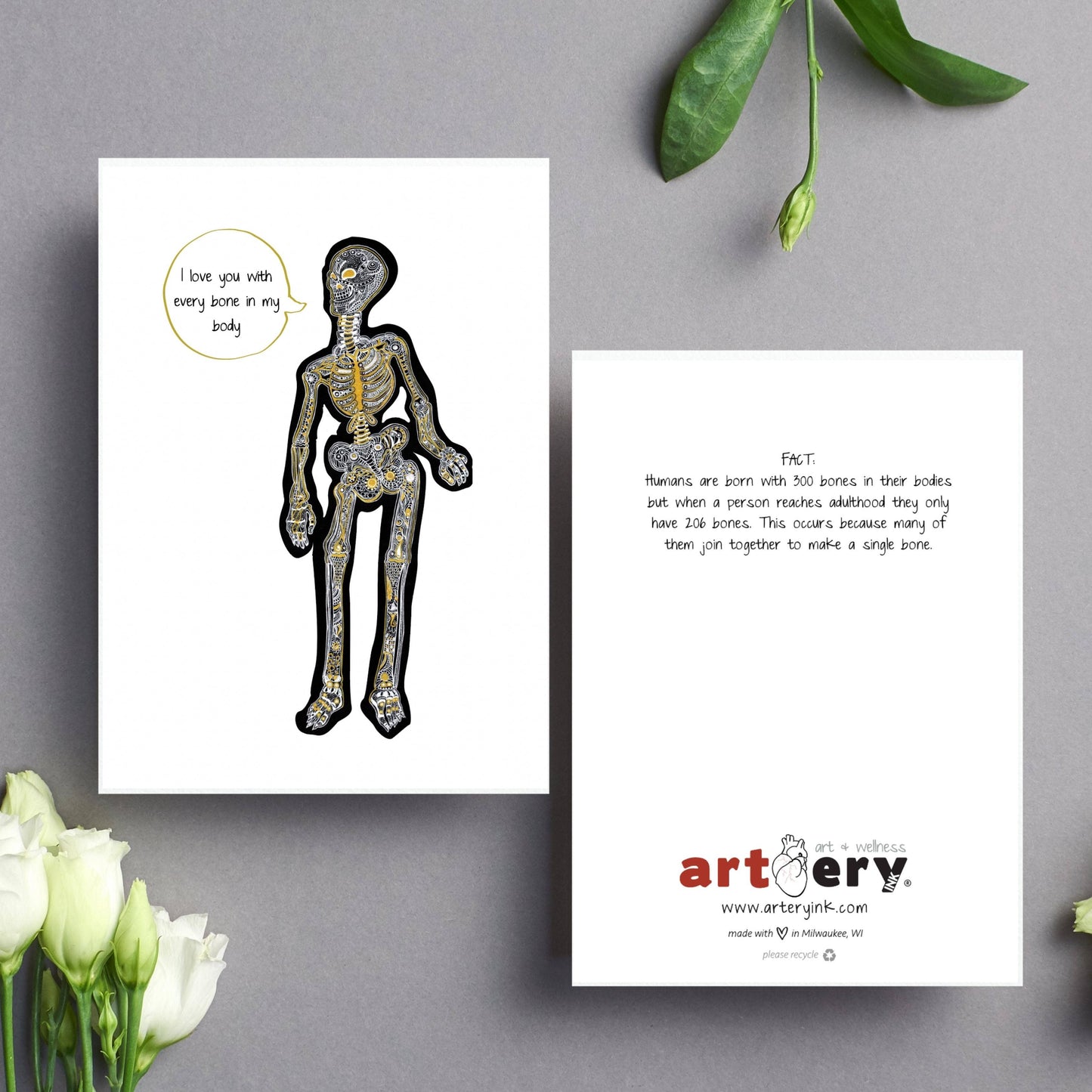 Skeleton Love Everyday Greeting Card