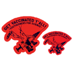 Get Vaxxed Crawfish Sticker