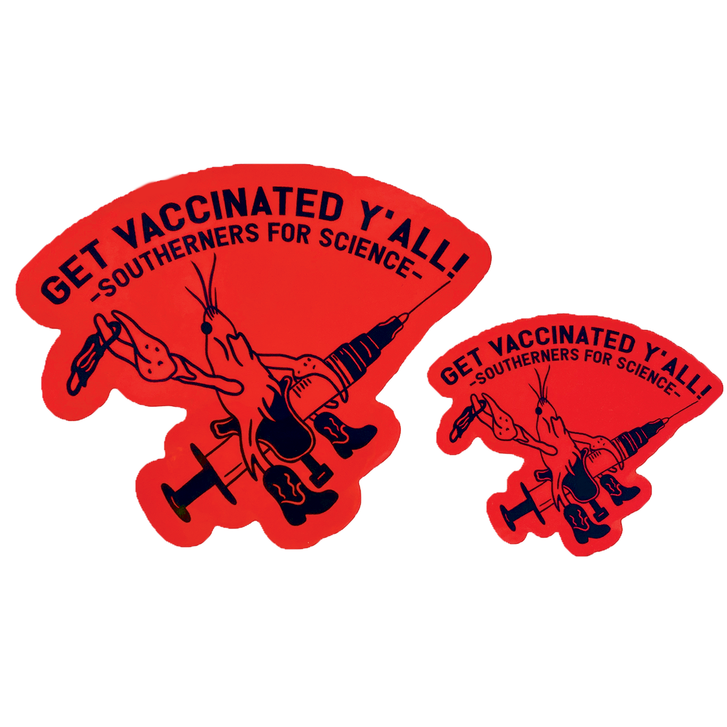 Get Vaxxed Crawfish Sticker