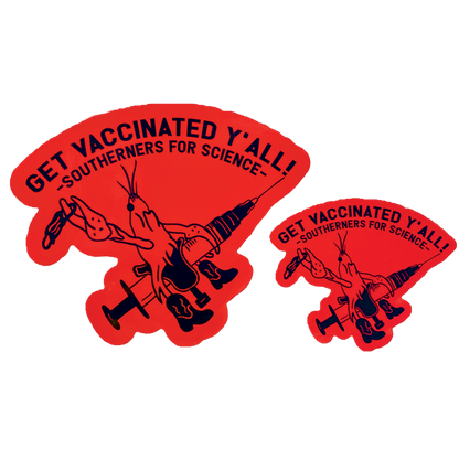 Get Vaxxed Crawfish Sticker