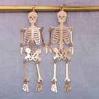Gold Skeleton Earrings