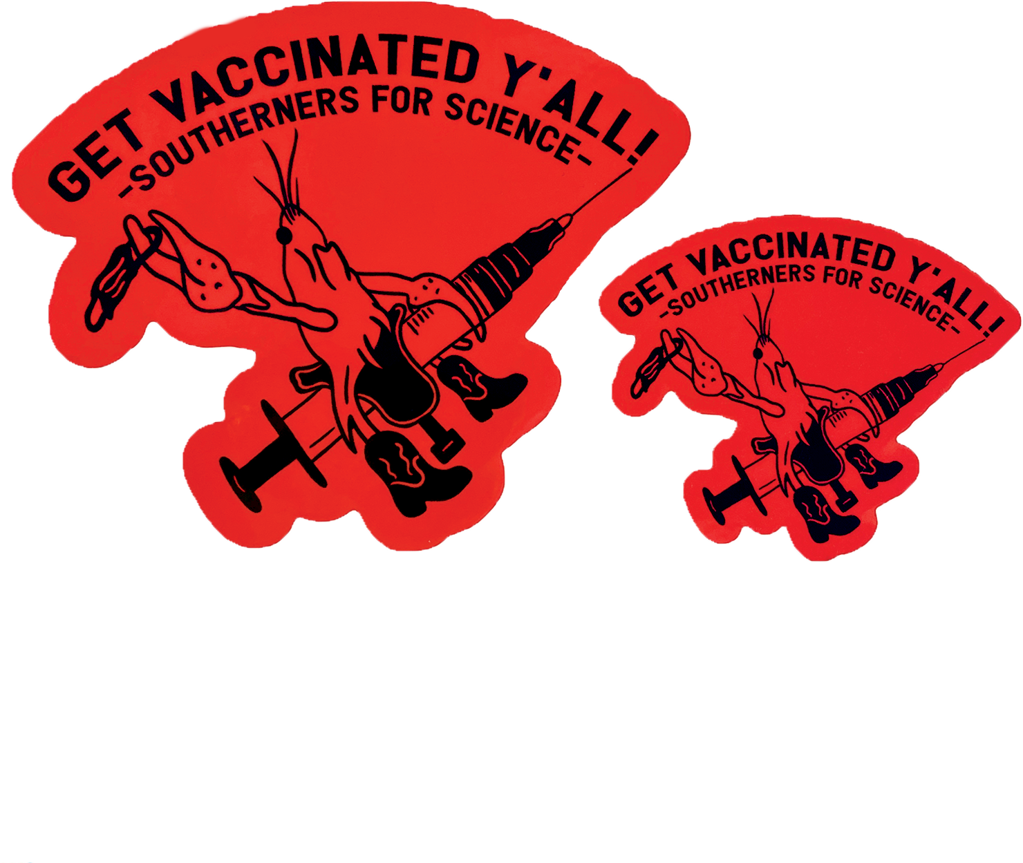 Get Vaxxed Crawfish Sticker