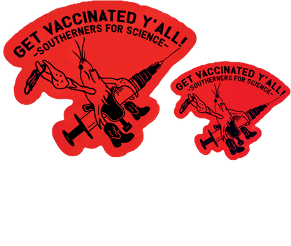 Get Vaxxed Crawfish Sticker