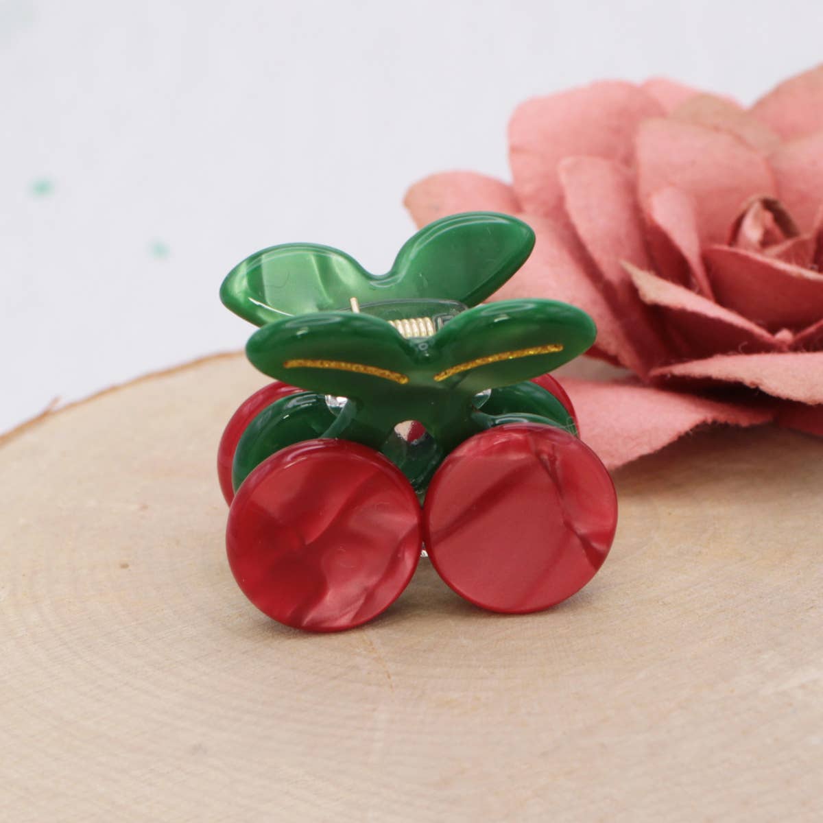 Fruit Bowl Accents Cherry Hairclip