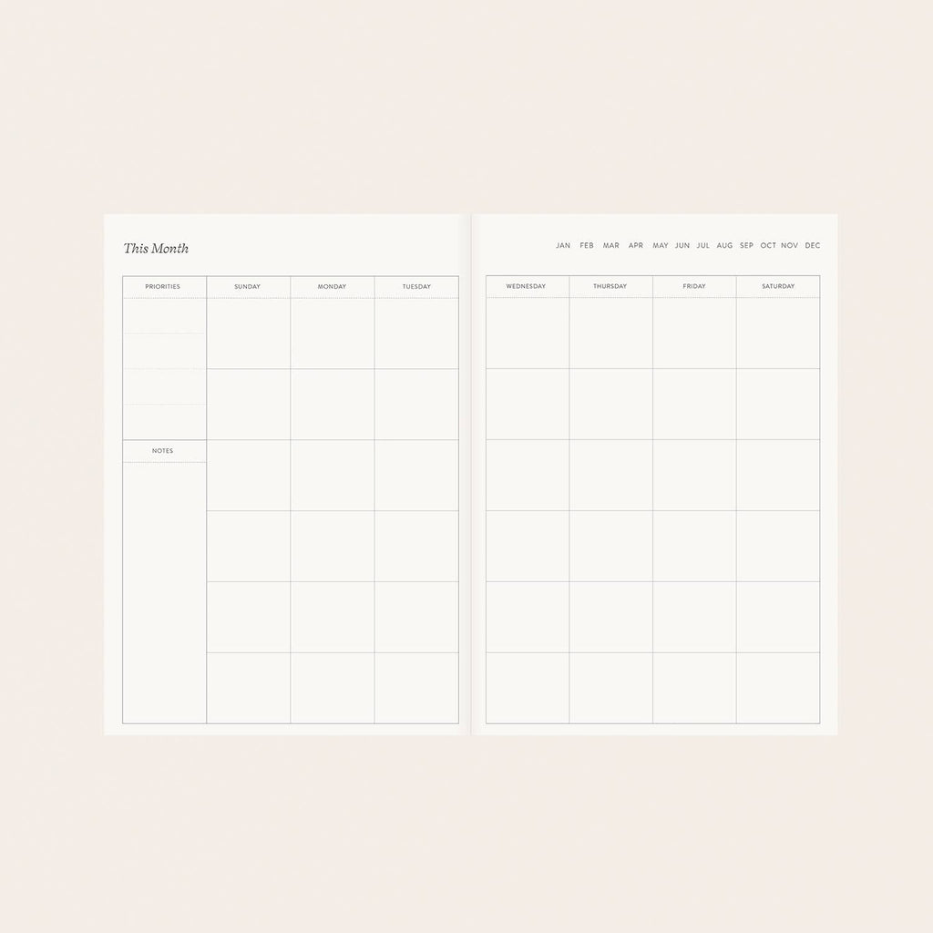 GARDEN FLORA | LINEN-BOUND UNDATED WEEKLY PLANNER