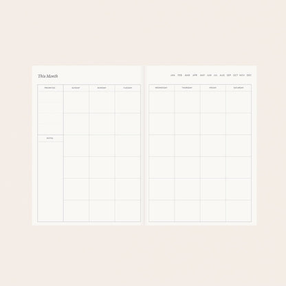 GARDEN FLORA | LINEN-BOUND UNDATED WEEKLY PLANNER