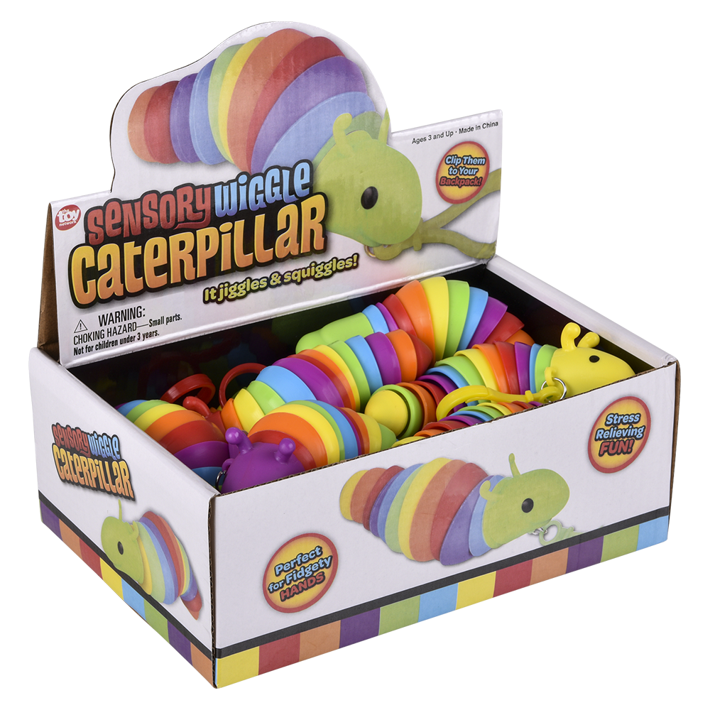 (T) 3.75" SENSORY WIGGLE CATERPILLAR CLIP ON
