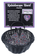 Kaleidoscope Heart Charms in a Basket