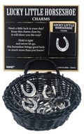 The Lucky Little Horseshoe Charms in a Basket