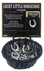 The Lucky Little Horseshoe Charms in a Basket