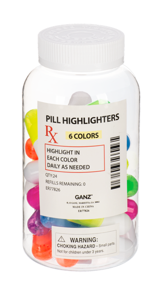 Pill Highplighters in Canister
