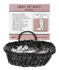 Giddy Up Boot Charms in a Basket