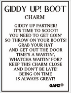 Giddy Up Boot Charms in a Basket