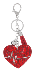 Bedazzled Heart Keychain