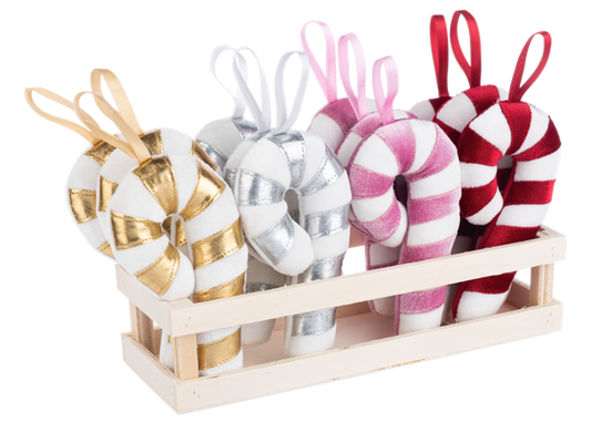 Candy Cane Plush Ornament - small