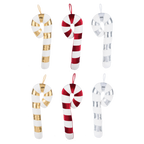 Candy Cane Plush Ornament - Large