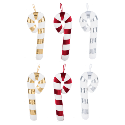 Candy Cane Plush Ornament - Large