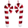 Candy Cane Plush Ornament - Large