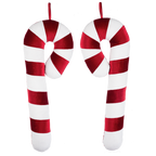 Candy Cane Plush Ornament - Large