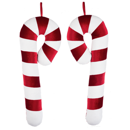 Candy Cane Plush Ornament - Large